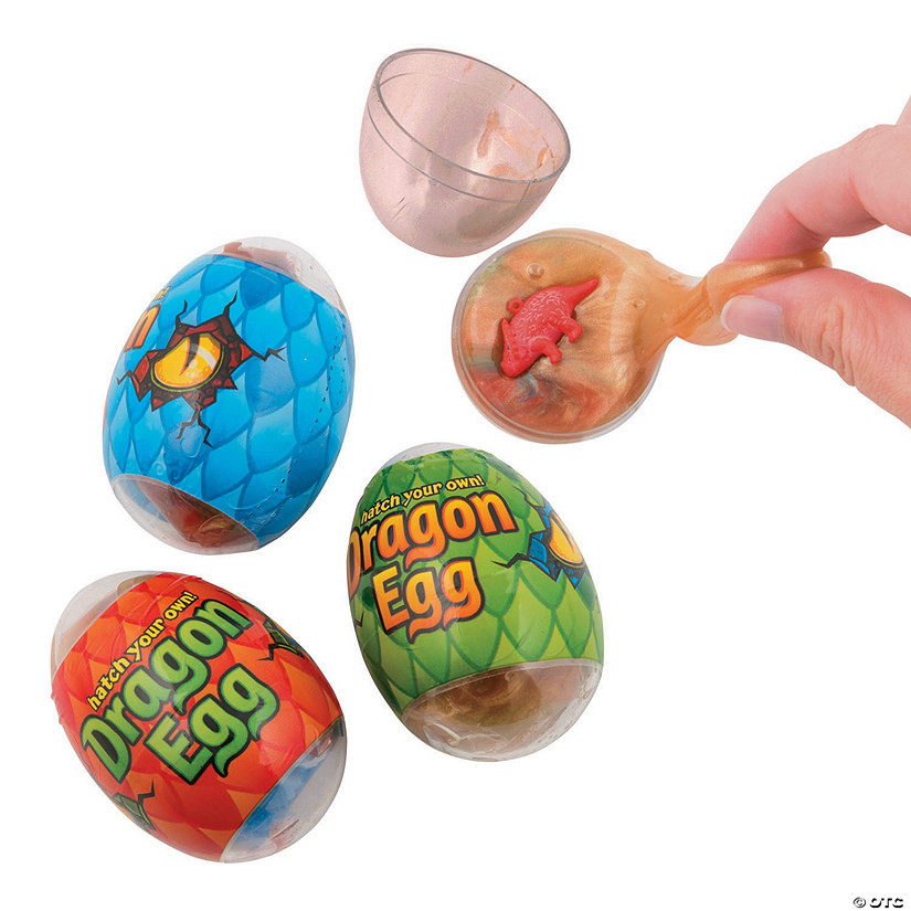 2 1/2" Hatch Your Own Dinosaur in Slime-Filled Plastic Eggs - 12 Pc. | Oriental Trading Company
