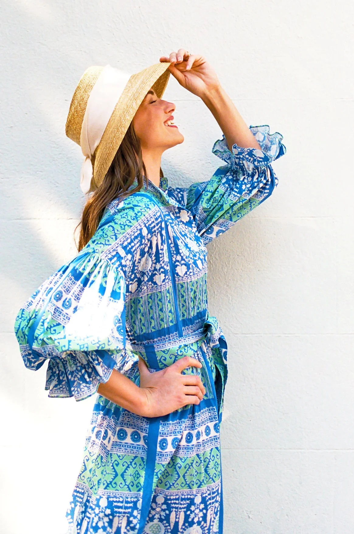 Sheridan French I Spring 2026 I The Every Body Dress in Meadow Block Print | Sheridan French