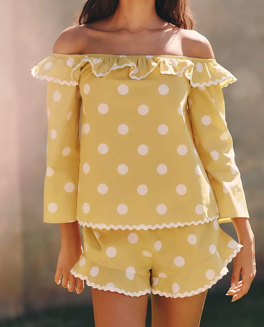 The cutest feminine polka dot set