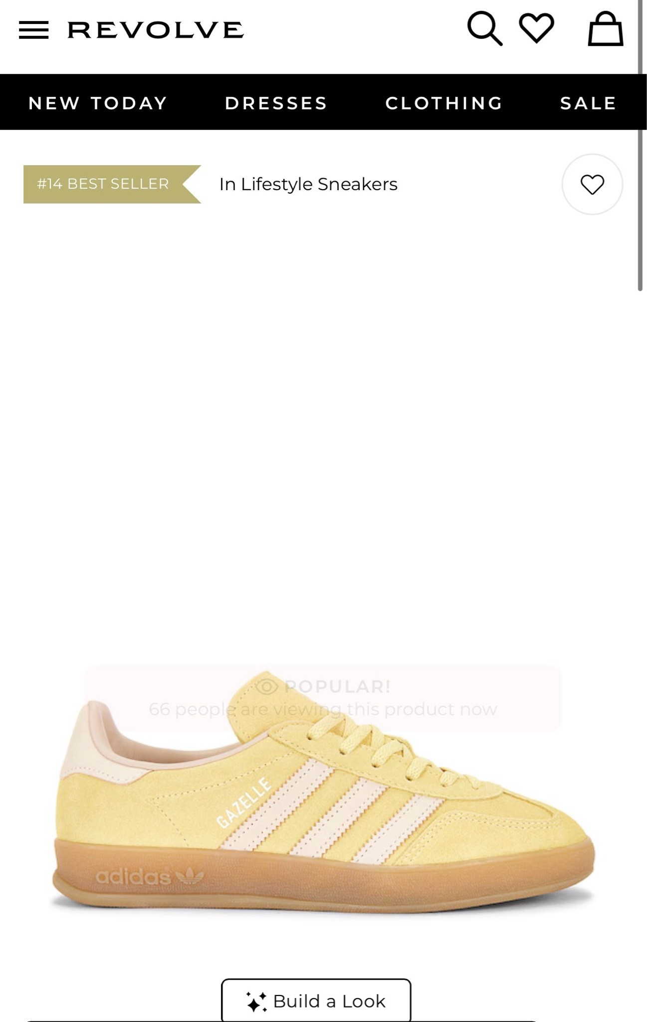 Yellow Adidas Gazelle