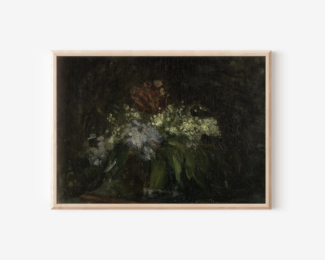Flower Painting Floral Digital Print Downloadable Prints PRINTABLE Wall Art Floral Oil Painting D... | Etsy (US)