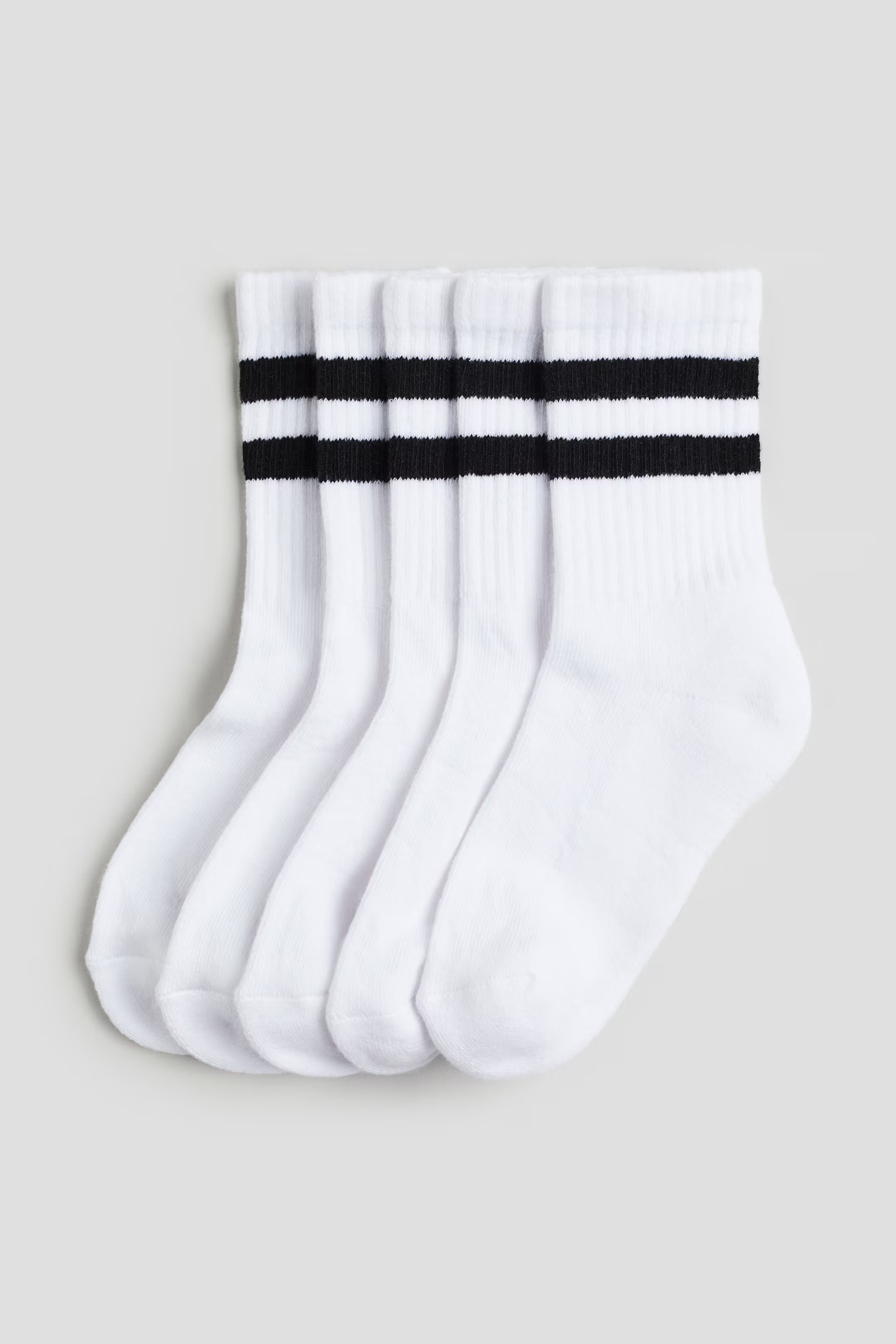 5-pack Ribbed Socks - White/beige - Kids | H&M US | H&M (US + CA)