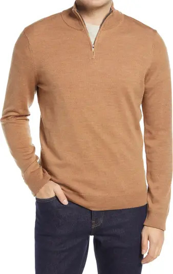 Nordstrom Washable Merino Quarter Zip Sweater | Nordstrom | Nordstrom