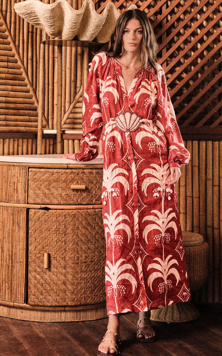Weaving Waves Printed Linen Tunic | Moda Operandi (Global)