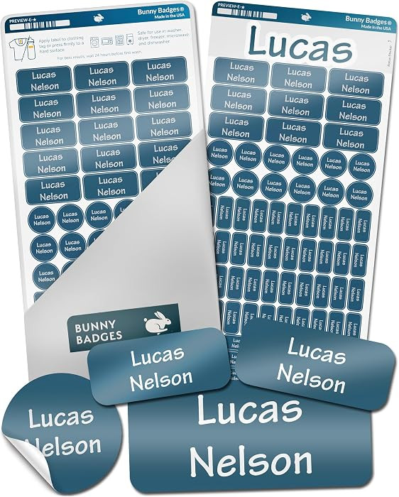 Personalized Daycare Name Labels for Kids (130 Labels) - Custom Waterproof Name Stickers for Clot... | Amazon (US)
