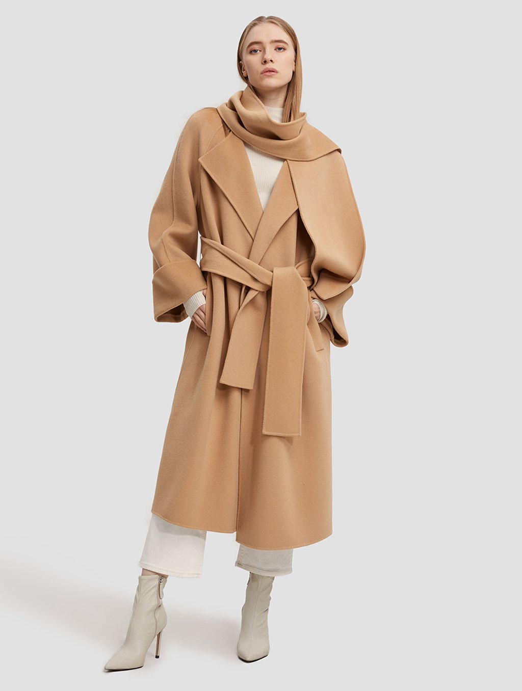 Long Straight Cut Cashmere Coat | Lattelierstore