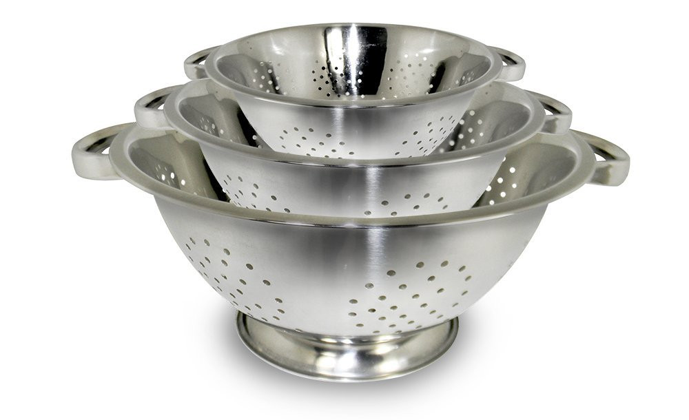 ExcelSteel Colander Set Stainless Steel | Nesting Design | Mirror Polished | Oversized Handles | ... | Amazon (US)
