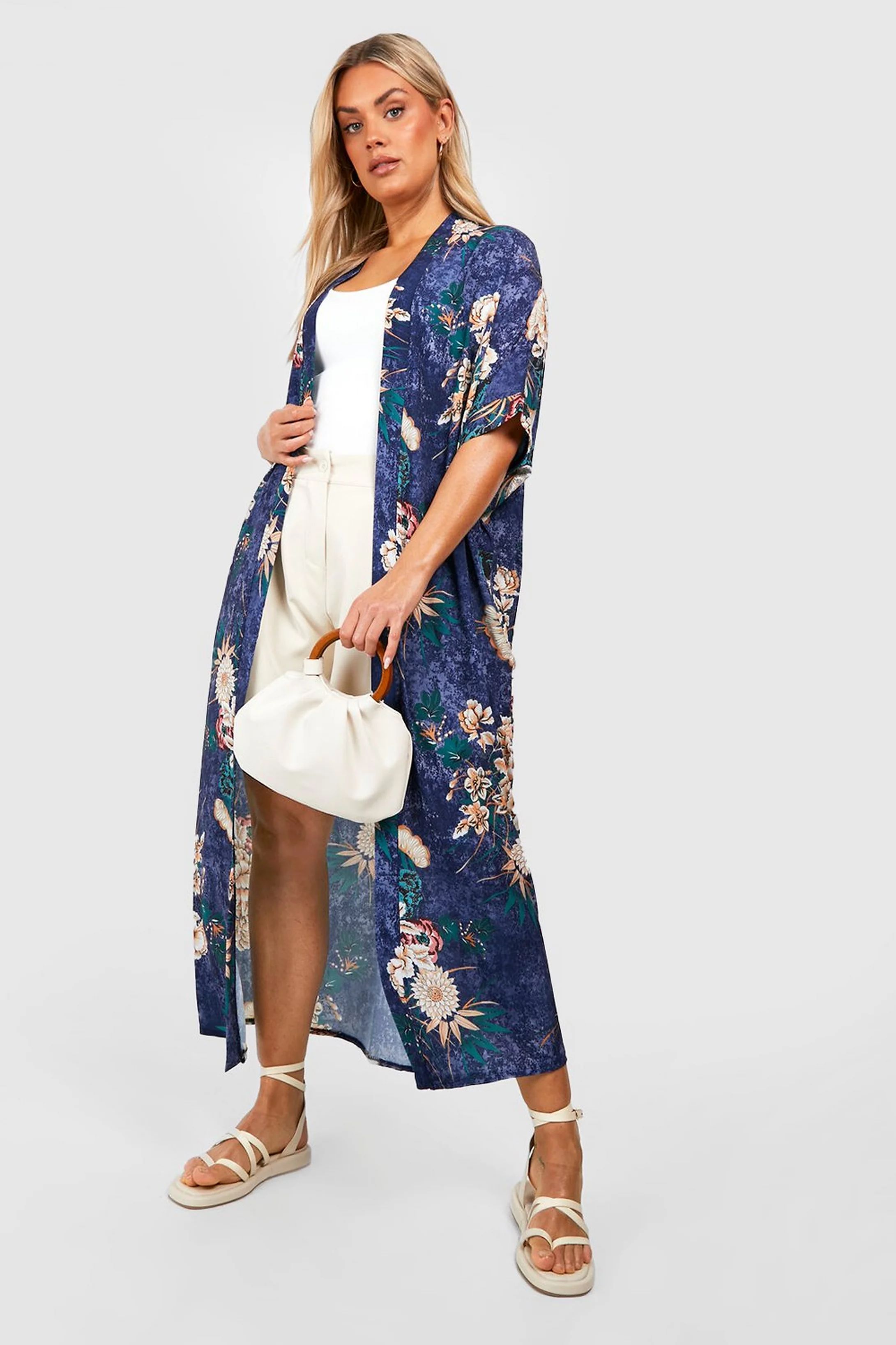 Floral Print Maxi Kimono | Boohoo.com (US & CA)