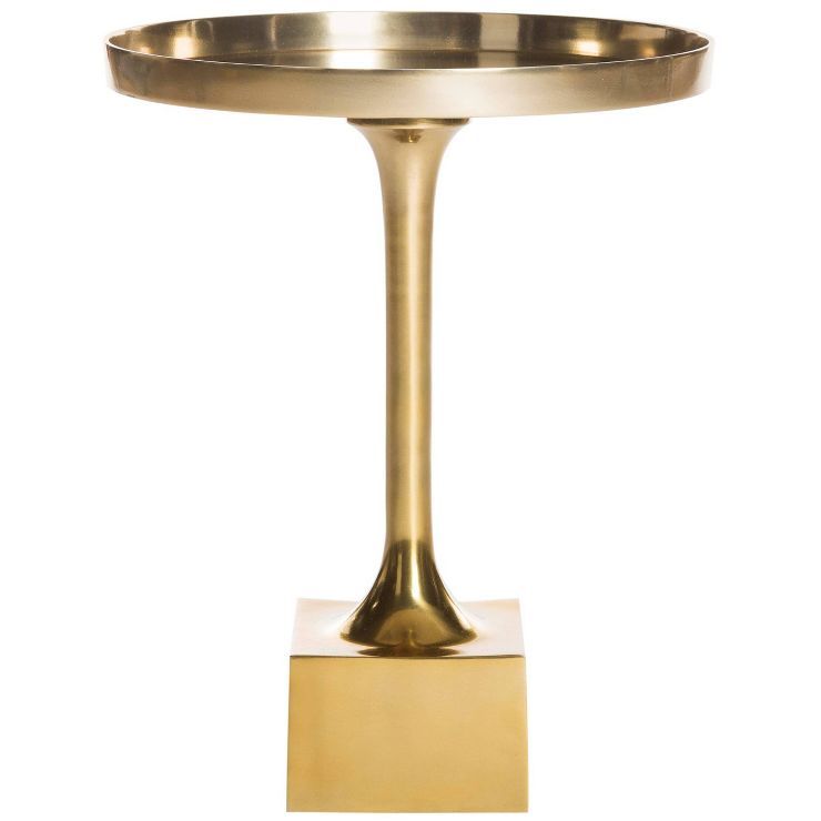 Corvus Round Side Table - Antique Brass - Safavieh | Target