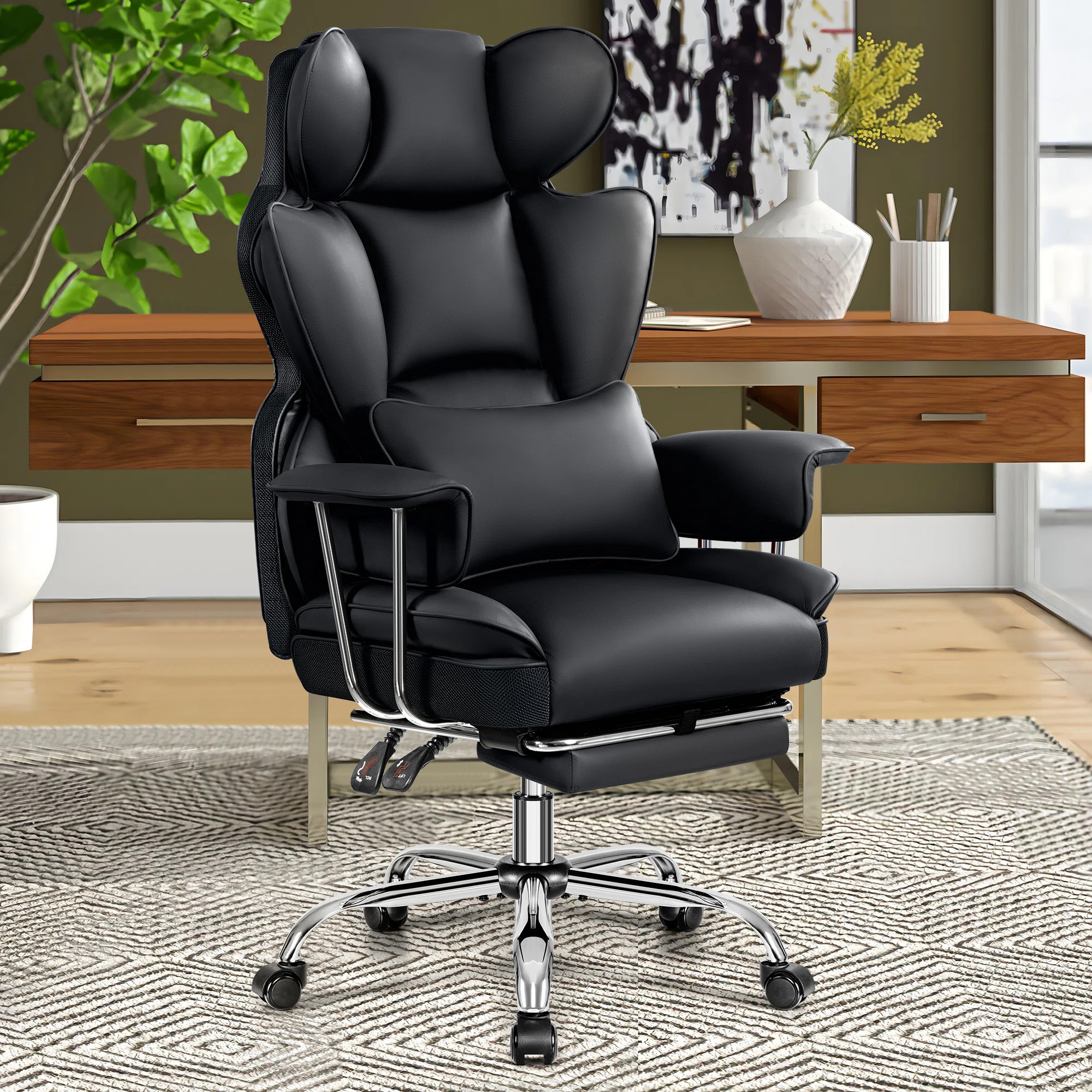 Red Barrel Studio® Faux Leather Executive Computer Chair & Reviews | Wayfair | Wayfair North America