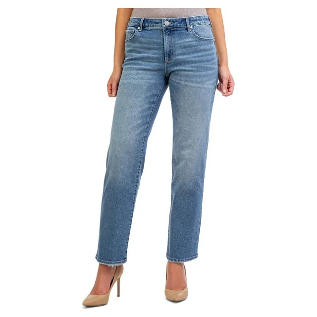 Jordache Women's High Rise Straight Leg Jeans | Walmart (US)