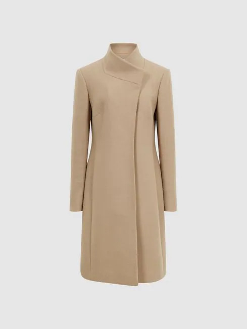 Wool-Blend Mid Length Coat | Reiss US