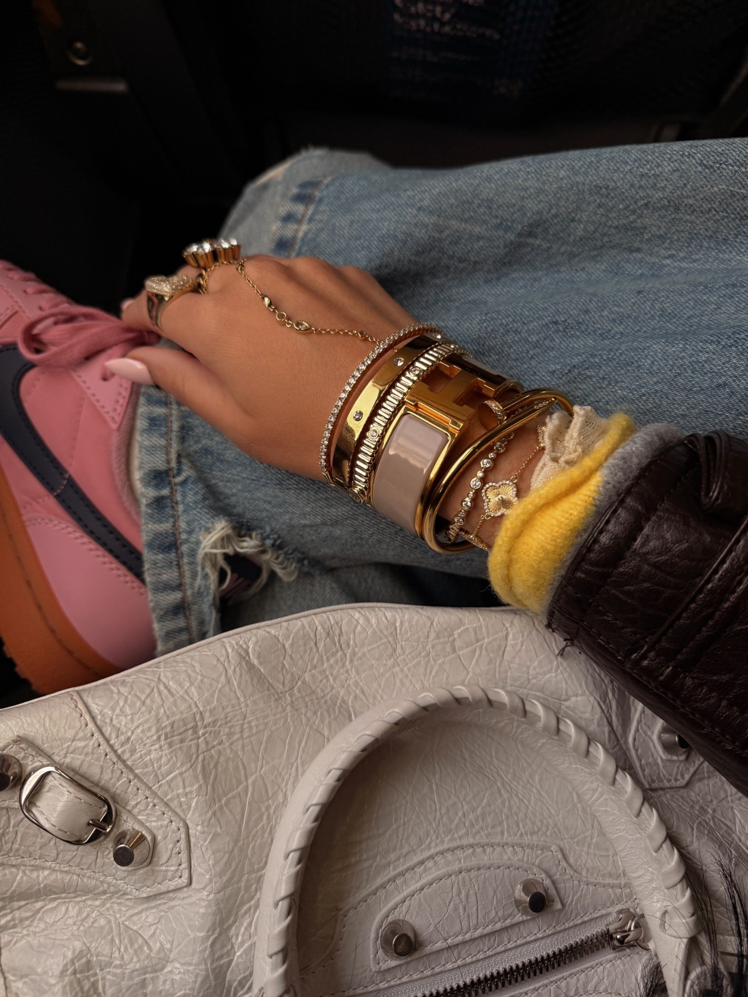 This bracelet stack has a lifetime guarantee! You can wear it everywhere, don’t have to take it off! Beach, pool etc…it’s going to be your favorite stack from now through summer! 