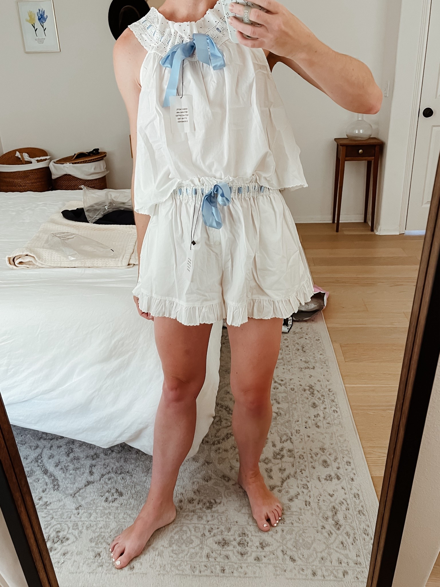 Sweet matching set perfect for a bride to be. Wearing a size small in the top and XS in the shorts. 

#LTKWedding #LTKOver40