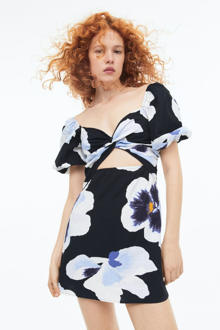 Linen-blend Knot-detail Dress | H&M (US + CA)