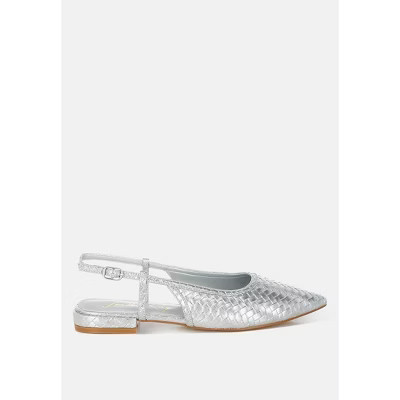 London Rag Womens Kurina Metallic Woven Slingback Sandals 5 | Target
