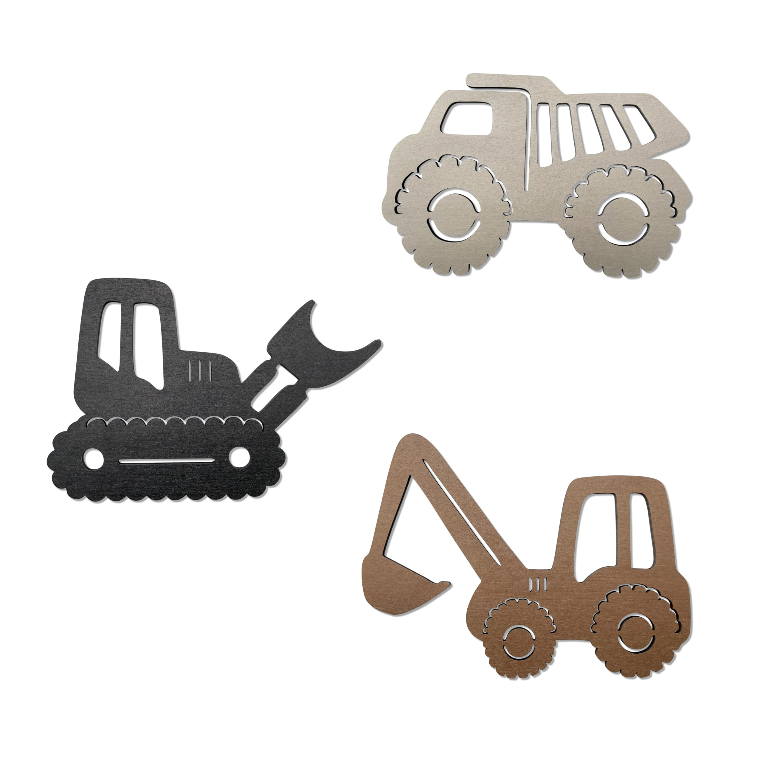 Ajqiomh Construction Trio Nursery Wall Decor Wooden Construction Vehicles Decor Kids Room Wall De... | Amazon (US)