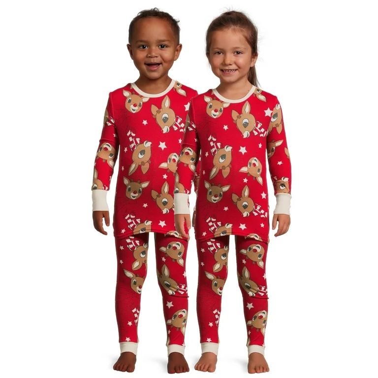 Christmas Character Toddler Snug Fit Pajama Set, 2-Piece, Sizes 12M-5T | Walmart (US)