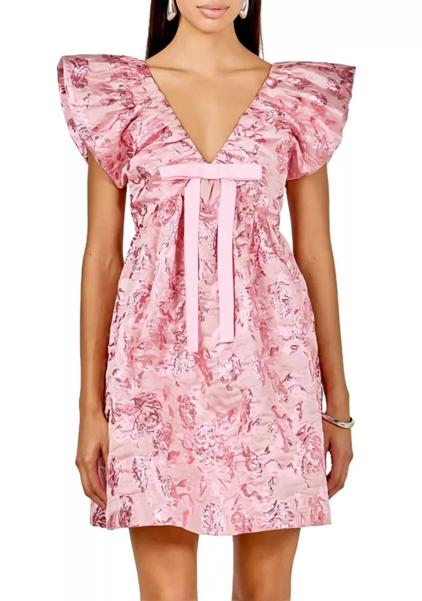 Jacquard Print Mini Dress | Belk