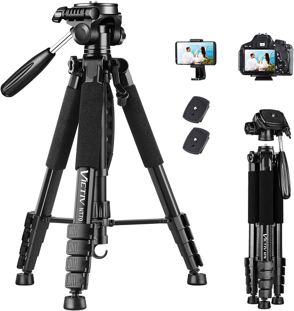 VICTIV 74” Camera Tripod, Tripod for Camera and Phone, Aluminum Heavy Duty Tripod Stand for Can... | Amazon (US)