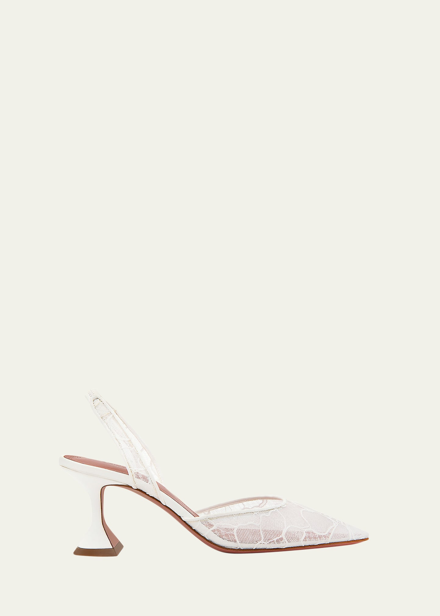 Amina Muaddi 70mm Holli Floral Lace Slingback Pumps | Bergdorf Goodman