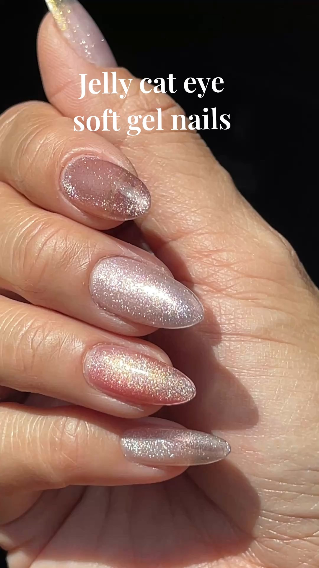 Sparkly cat eye gel nails done at home— DIY with manicure tools, soft gel nails, cat eye gel nail polishes, and magnetic magnet nail art tools  

#LTKStyleTip #LTKBeauty #LTKFindsUnder50