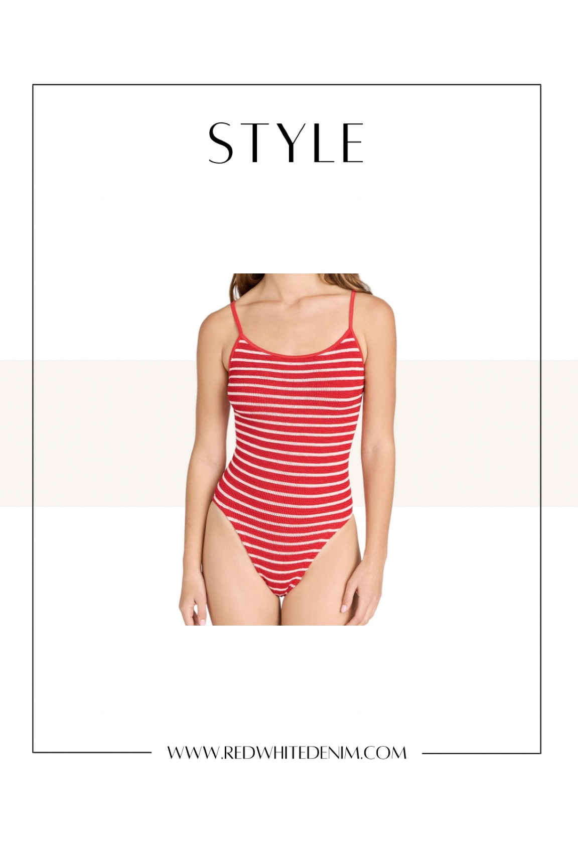 My favorite style Hunza G swimsuit is on sale in this pretty red and white stripe that I plan on wearing all summer long!

#LTKsalealert