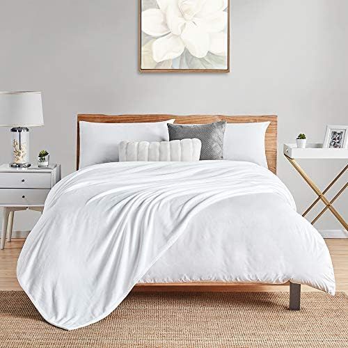 Amazon.com: Walensee Fleece Blanket Plush Throw Fuzzy (Throw Size 50”x60” White) Small Super ... | Amazon (US)