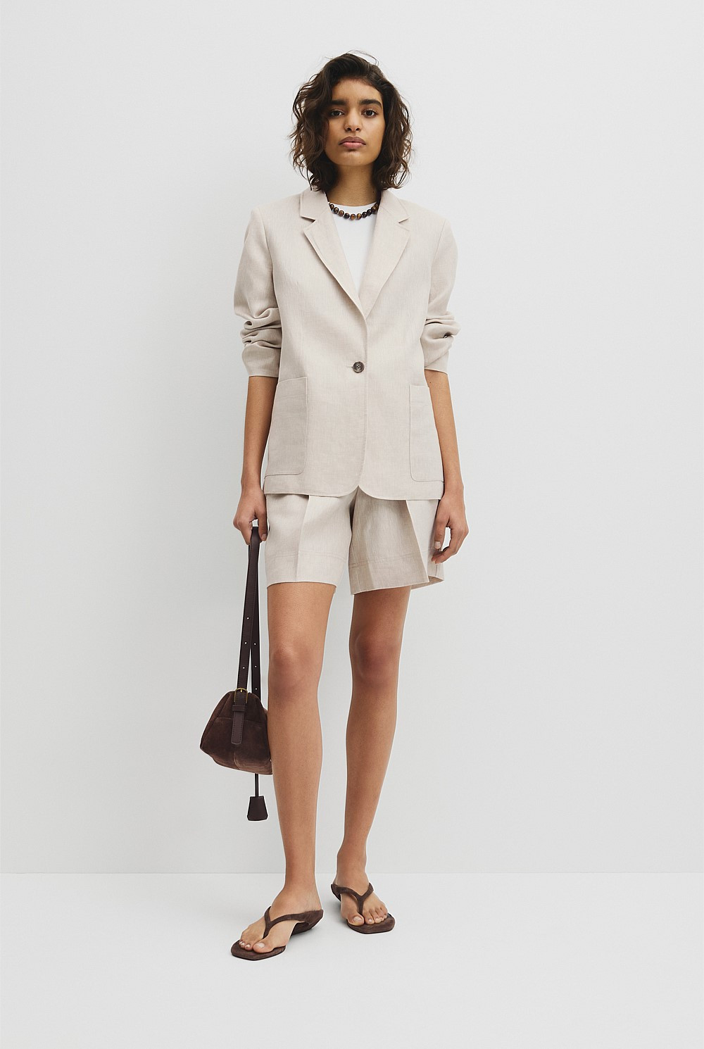 Linen Relaxed Blazer | Country Road