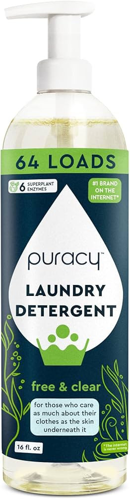 Puracy Liquid Laundry Detergent -64 Loads- Hypoallergenic Laundry Detergent Liquid - 99.4% Plant-... | Amazon (US)