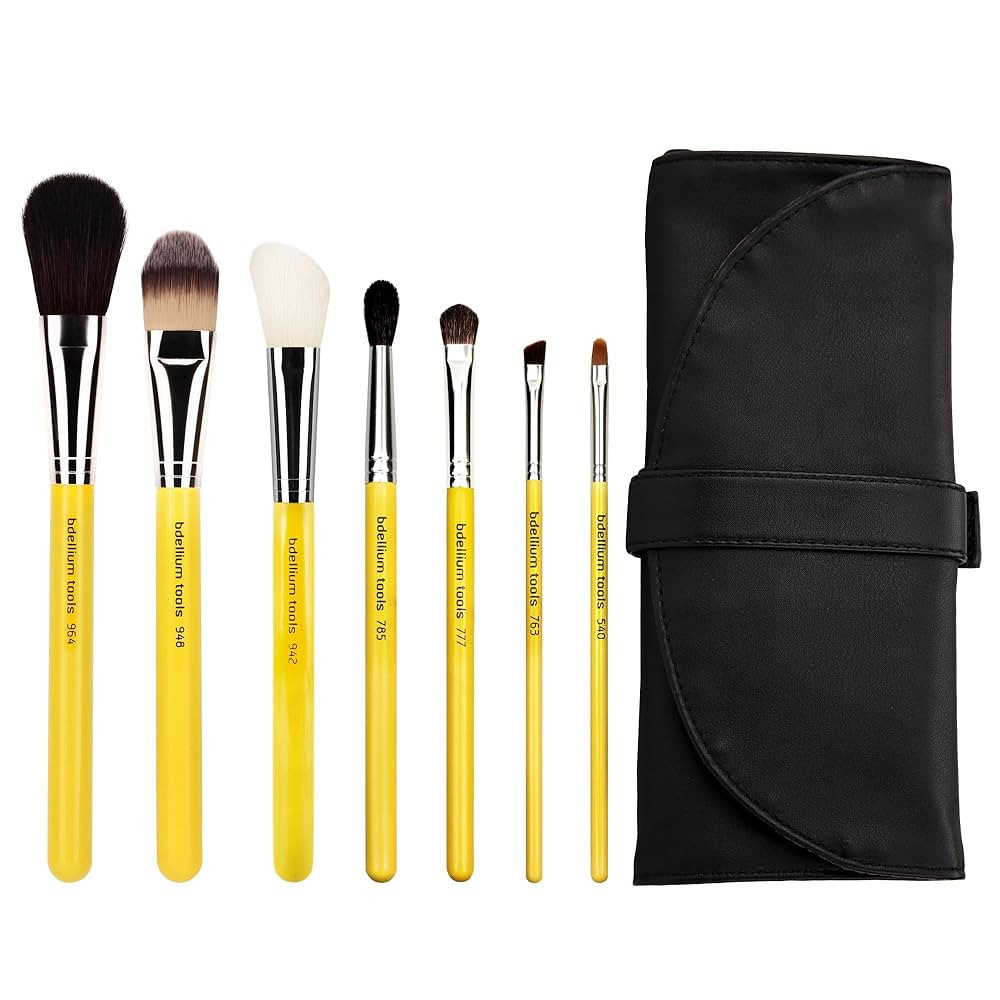 Bdellium Tools Professional Makeup Brush Studio Series - Basic 7pc. Brush Set with Roll-Up Pouch | Amazon (US)