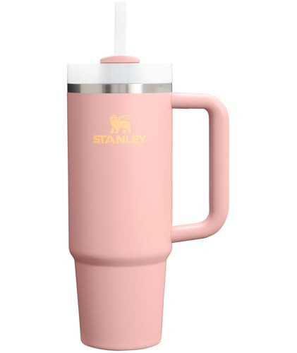 STANLEY Quencher H2.0 Tumbler with Handle and Straw 30 oz | Flowstate 3-Position Lid | Cup Holder Compatible for Travel | Insulated Stainless Steel Cup | BPA-Free | Peach Rose | Amazon (US)