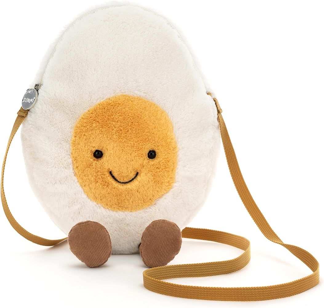 Jellycat Amuseable Happy Boiled Egg Bag Purse with Zip Top, Gifts for Kids Girls Tweens and Teens | Amazon (US)