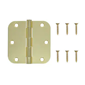 RELIABILT 3-1/2-in H x 5/8-in Radius Satin Brass Mortise Interior Door Hinge Lowes.com | Lowe's