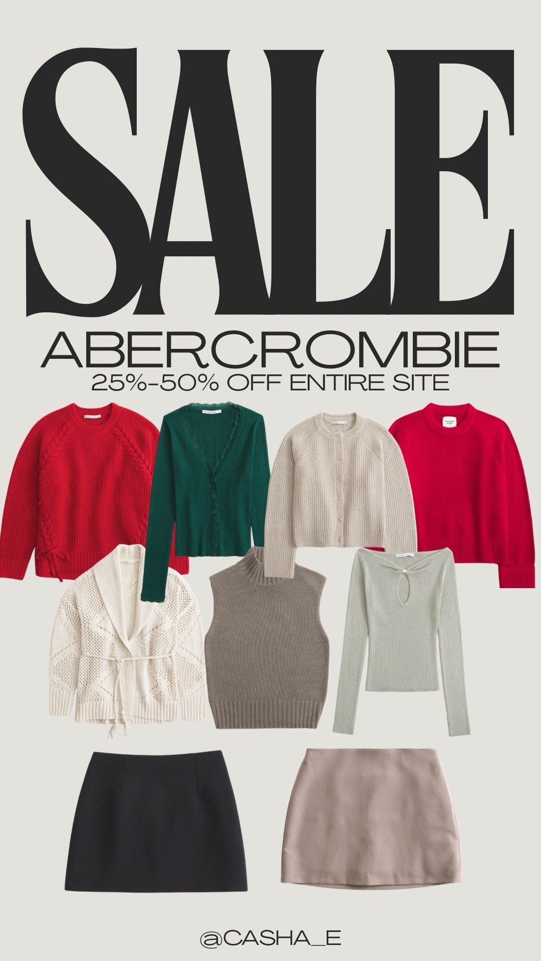 Abercrombie BF/CM SALE!! FOR AN EXTRA 15% off USE CODE: FESTIVEAF

#LTKFindsUnder100 #LTKCyberWeek #LTKSaleAlert