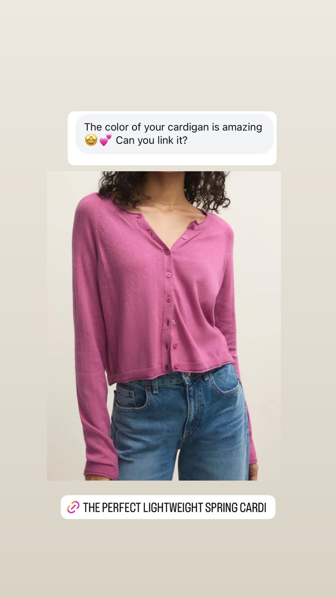 Perfect, lightweight spring cardigann