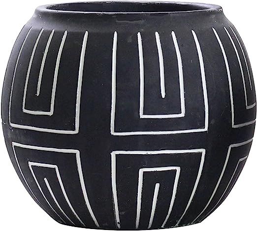 Olly & Rose Nile Plant Pot - Decorative Indoor Plant Pot and Vase - Black Plant Pots Indoor & Out... | Amazon (US)