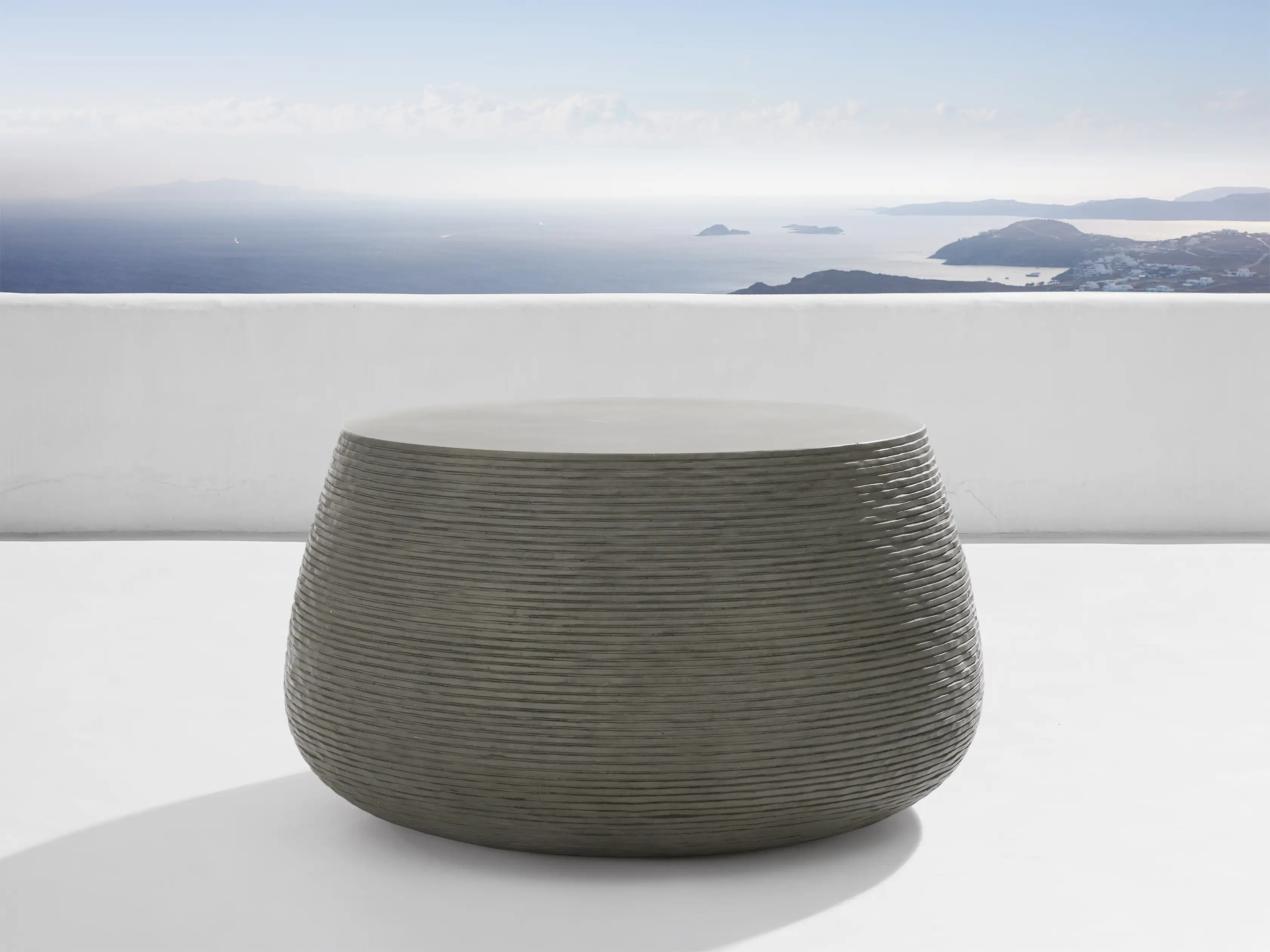 Eden Outdoor Coffee Table in Raked Texture | Arhaus