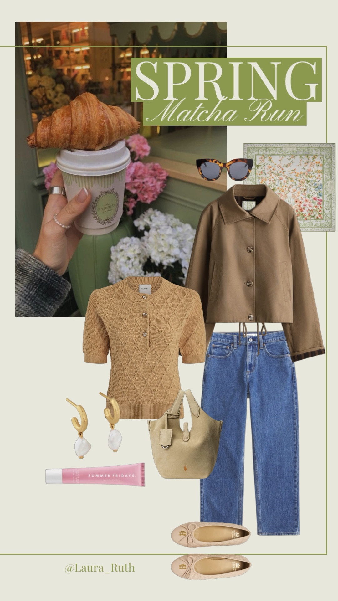 spring neutral outfit | coffee run outfit | straight leg jeans outfit 🍵 lightweight jacket, knit top, silk scarf  & everyday ballet flats for an easy spring look
everything linked on my LTK 🌸🍵 cropped jacket, spring outfits, jeans , trench coats 

#LTKspring #LTKuk #LTKjeans