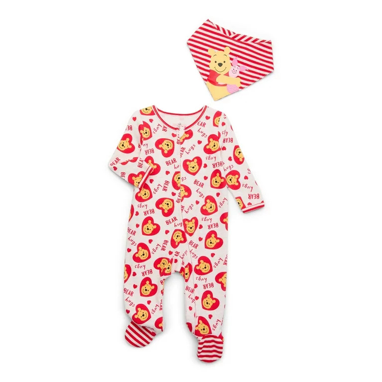 Winnie the Pooh Baby Valentine's Day Layette Gift Set, 2-Piece, Sizes Newborn-6/9 Months | Walmart (US)