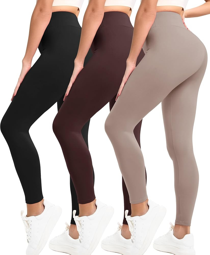 Natural Feelings Buttercloud 3 Pack Leggings for Women-High Waisted Buttery Soft Yoga Pants Loung... | Amazon (US)