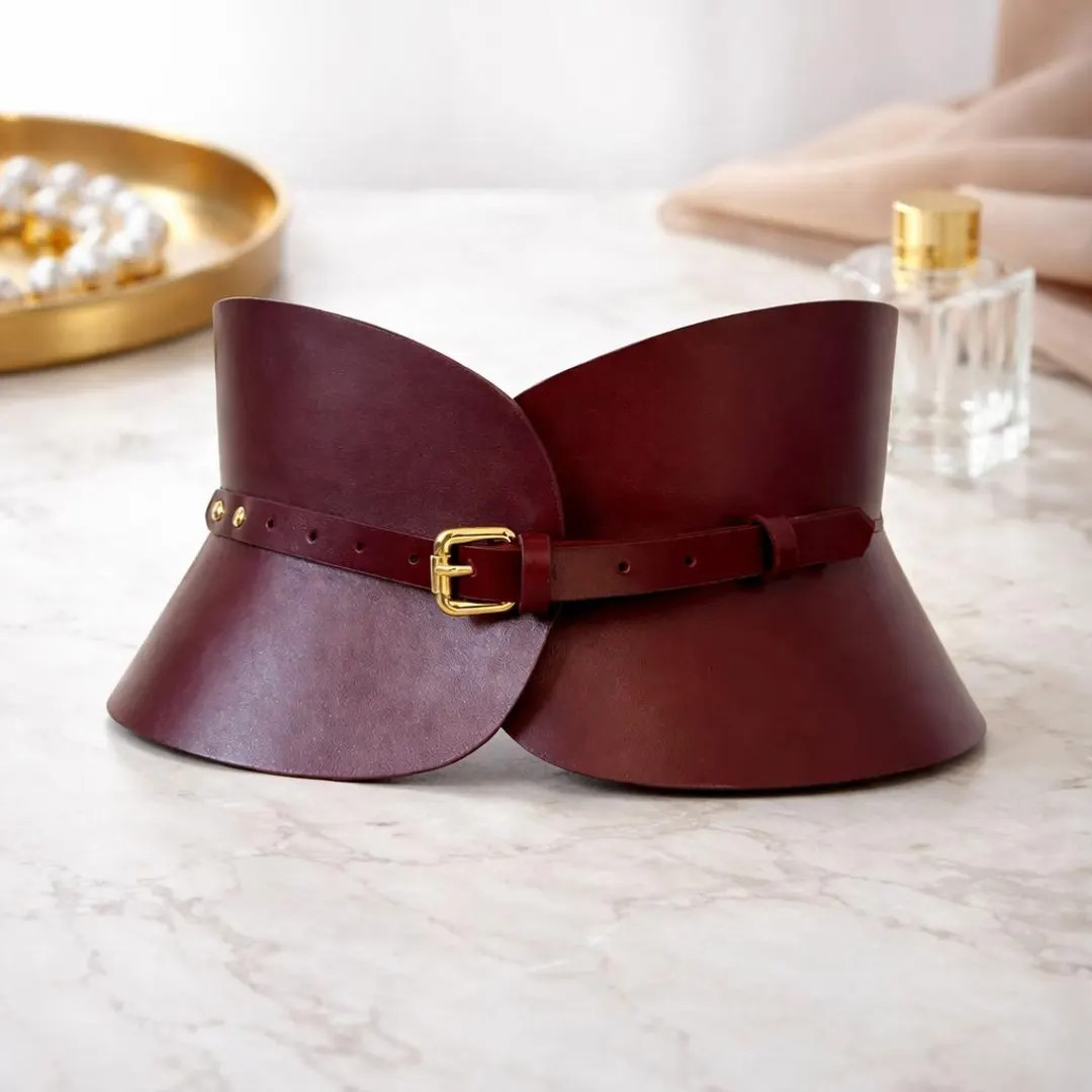 Handmade Genuine Leather Corset Belt | Wide Waist Cincher Belt for Women | Luxury Leather Waist B... | Etsy (US)