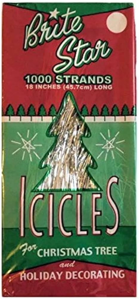 Brite Star Tinsel Icicles, 1000 Strands Per Package | Amazon (US)