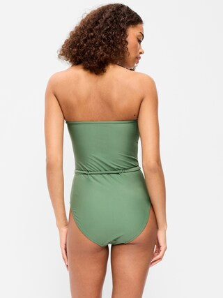 Strapless Belted One-Piece Swimsuit | Old Navy (US)