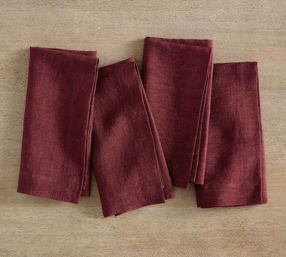 Mason Oversized Linen Napkins - Set of 4 | Pottery Barn (US)
