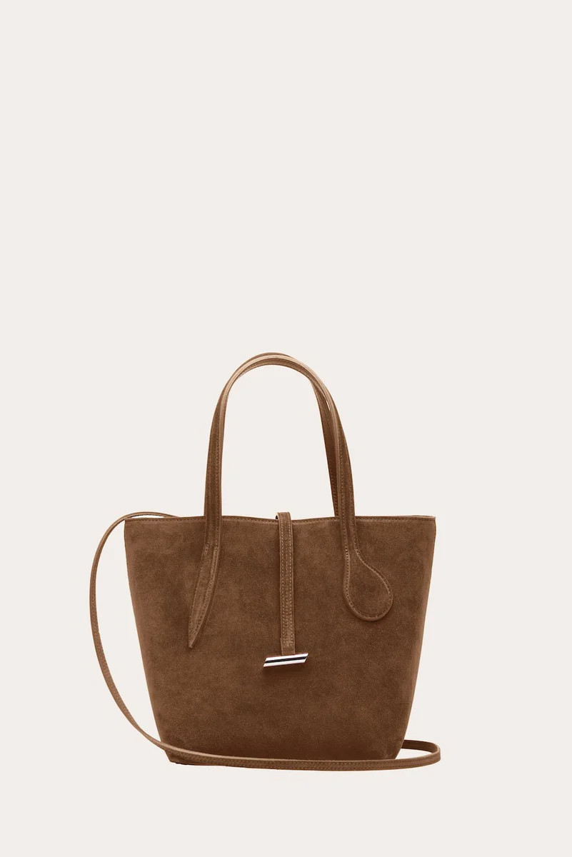 Sprout Tote Mini Chestnut Suede | LITTLE LIFFNER