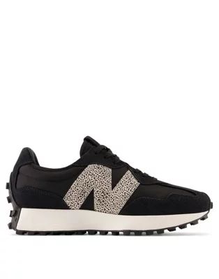 New Balance 327 sneakers in black with leopard detail | ASOS (Global)