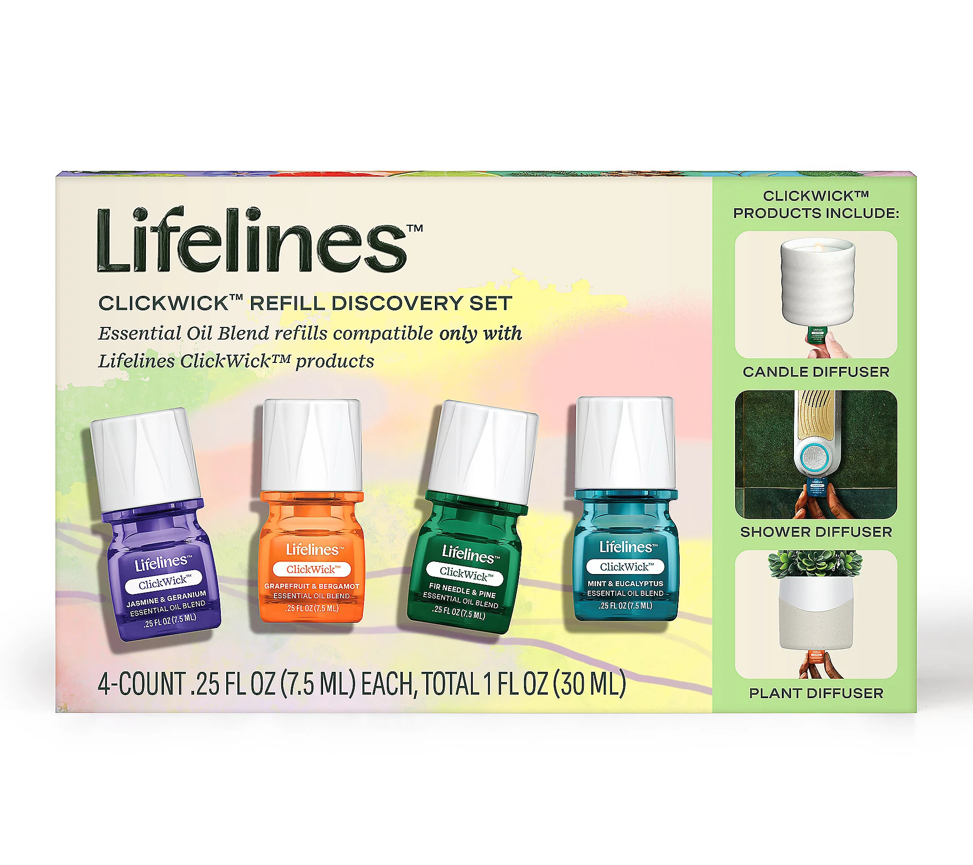 Lifelines Essential Oil Clickwick Discovery Set | QVC