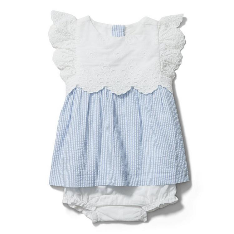 Baby Eyelet Seersucker Romper | Janie and Jack