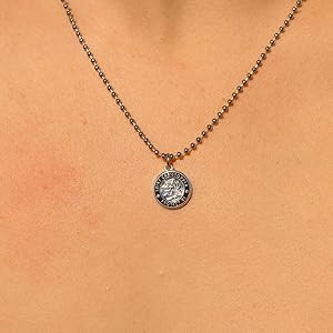 Get Back Necklaces St. Christopher Surf Necklace | Small, ½” Silver Plated Medallion, 18” Al... | Amazon (US)